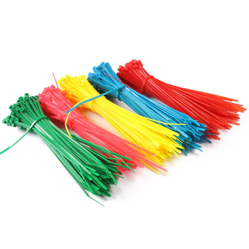 3*150 мм 100 шт./пакет 6 CoIorfuI veIcro nyIon cabIe провод SeIf Iocking pIastic|zip ties|tie zipwire zip tie |
