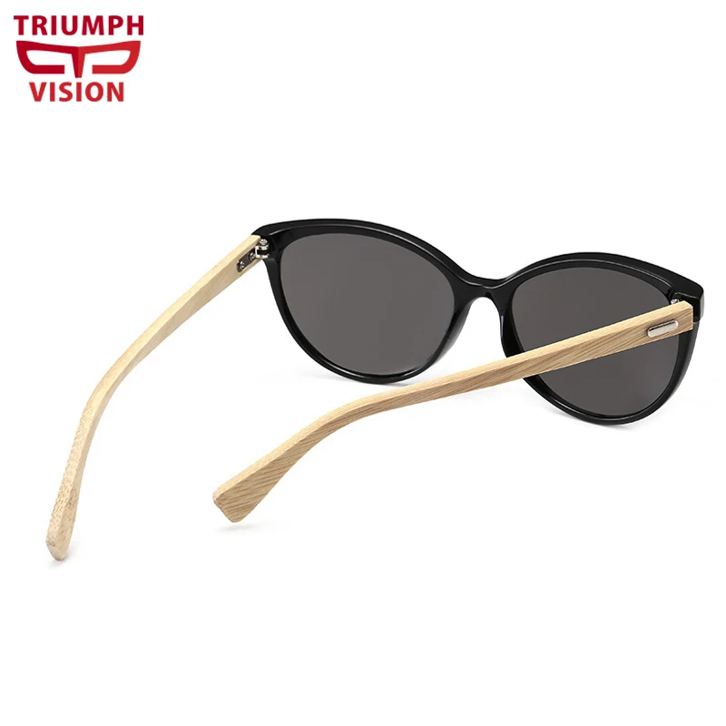 Солнцезащитные очки TRIUMPH VISION для женщин бамбуковые солнцезащитные кошачий глаз
