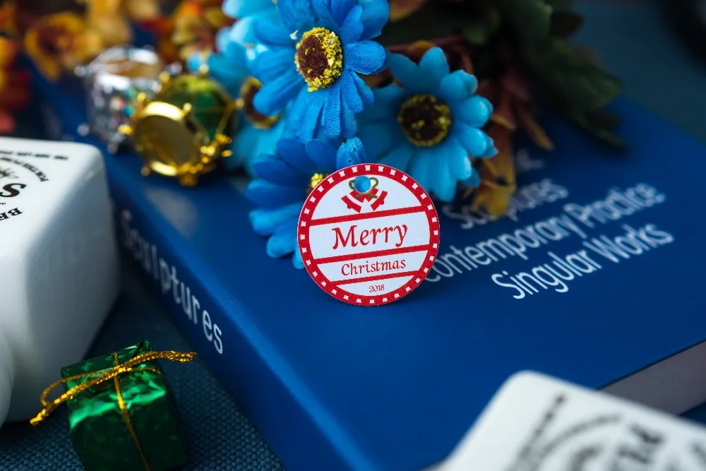 3 5 шт. 200 см круглый бумага label Merry Рождество конфеты ярлык для багажа товарная