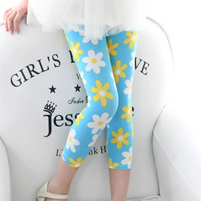 

Girls Leggings Baby Girl Clothing Pencil Pants Cotton Kids Trousers Printing Flower Skinny Children Leggings For Girls