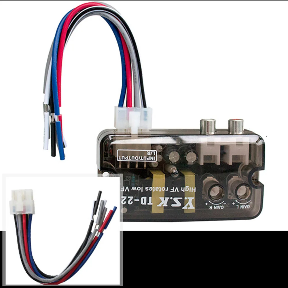12V Авто Аудио конвертер TD 22 RCA стерео высокого к низкому Регулируемая частота
