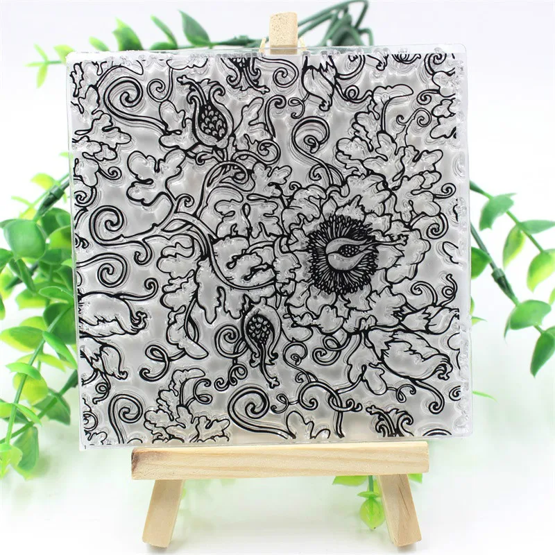 

Прозрачные силиконовые штампы с цветами для скрапбукинга/изготовления карт/рождественские украшения для детей