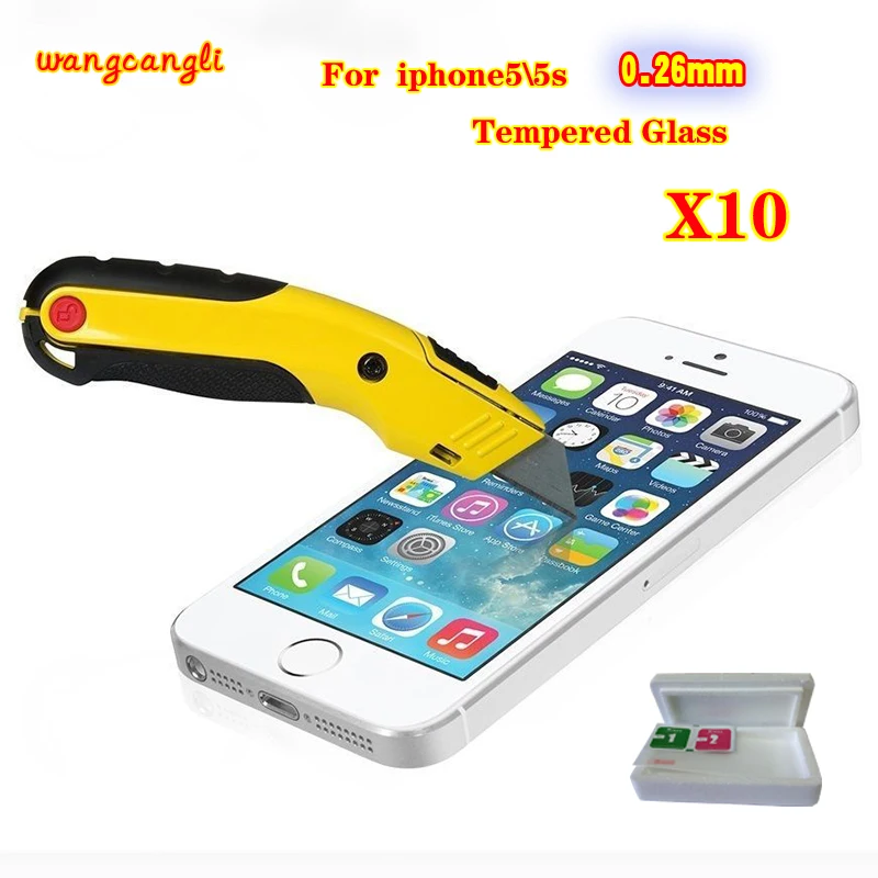 Wangcngli 10 шт. Защитное стекло для iPhone 6 закаленное 6s 7 8 plus защитная пленка экрана 5s 4 |