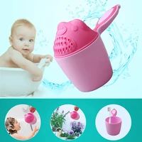 baby shower bath water swimming bailer shampoo wash cup children shower bath accessories pink and light green