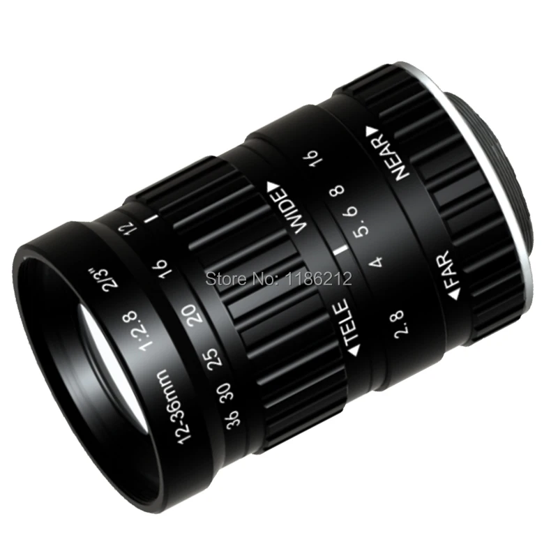 5.0Megapixel 12-36mm HD CCTV lens manual Iris Varifocal C mount for ip cameras Low distortion FA 2/3" Format | Безопасность и