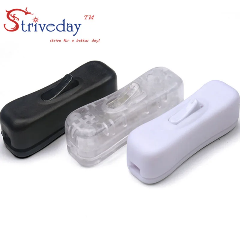 

100pcs/lot 304 Switch Halfway Rocker Push Button Rocker Switch High Quality Table Lamp Online Switch Black White transparent