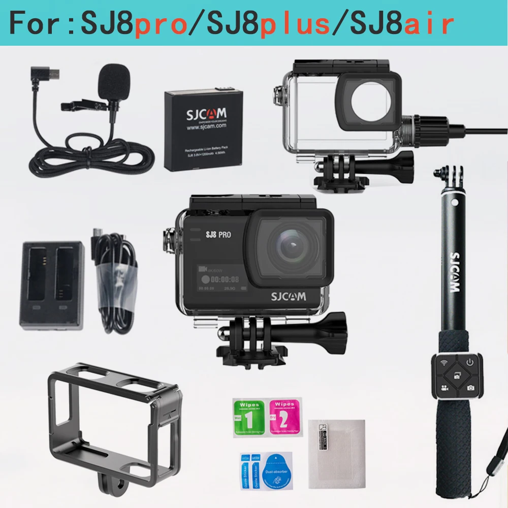 Для SJCAM SJ8/pro/plus мотоциклетный водонепроницаемый корпус Аккумулятор два места