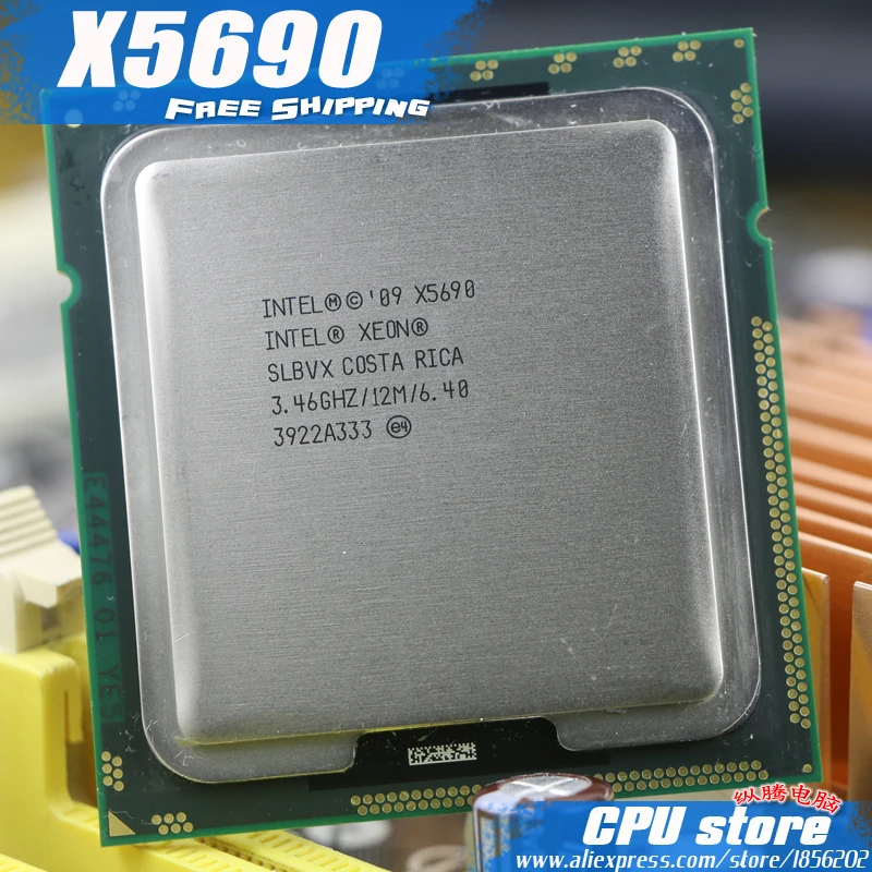 Процессор Intel Xeon X5690 cpu/3,46 ГГц/LGA1366/12 МБ кэш L3/шесть ядер/серверный cpu, есть, X5680 cpu