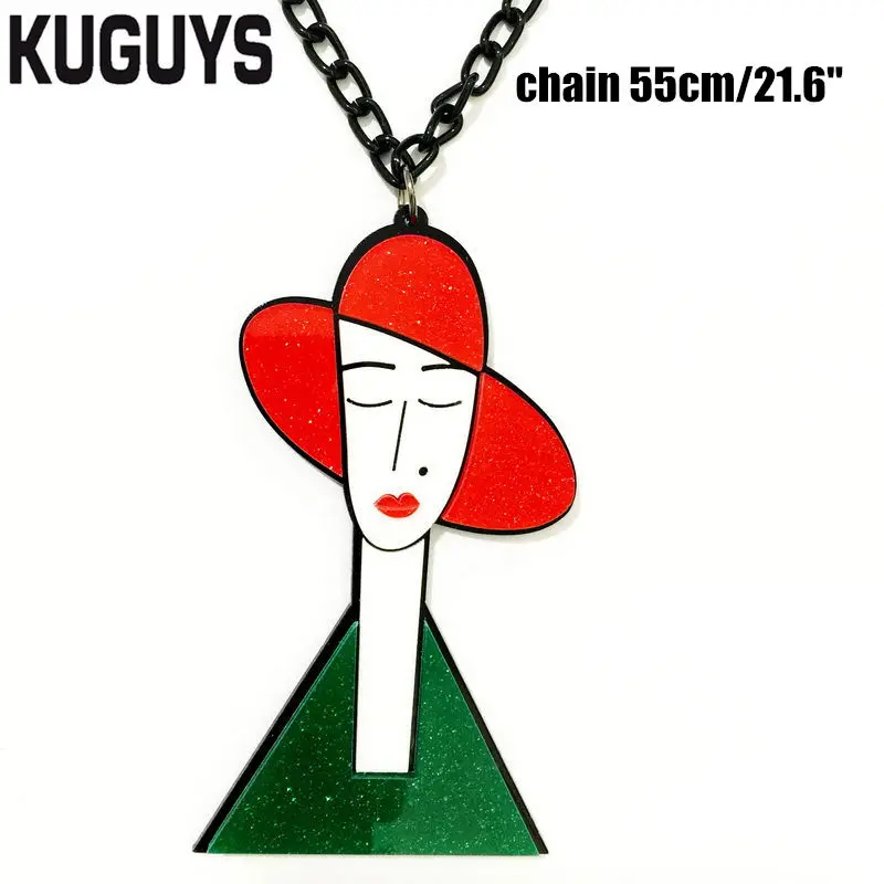 KUGUYS ювелирные изделия Акриловые фигурные Броши для женщин Винтажная одежда