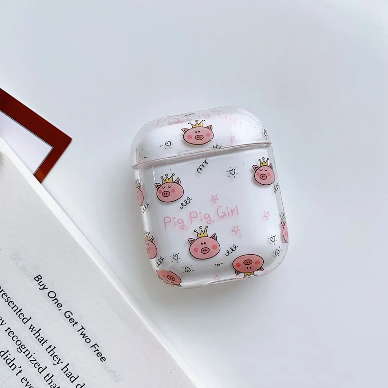 Роскошный мультяшный Прозрачный жесткий чехол для AirPods, Bluetooth наушники, аксессуары для Air pods 2, чехол, Модный чехол для зарядки - Цвет: Style 5