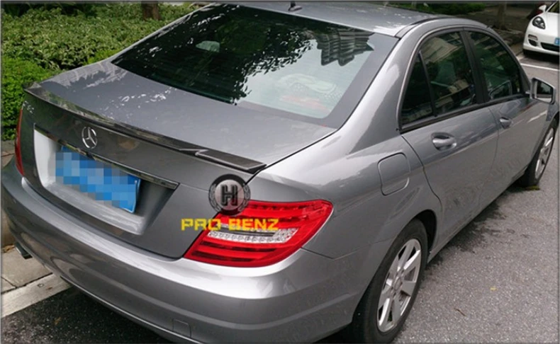 Спойлер из углеродного волокна крыло для Mercedes Benz C Class W204 C63 Coupe C180 C200 C300 2008 2014 2/4