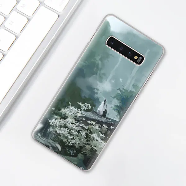 002 В китайском стиле живописи тушью чехол для телефона для samsung Galaxy S10e S10 плюс S7 S8 S9 Plus Note 8 9 M10 M20 M30 жесткий чехол Coque - Цвет: 002