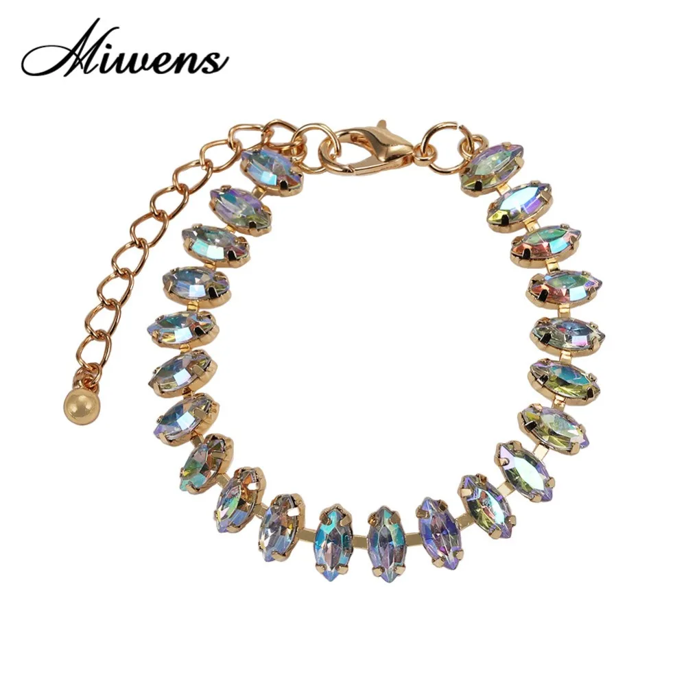 Miwens Bauble бар красочные бусины браслеты для женщин шикарный яркий кристалл горный хрусталь браслет Валентина Шарм Украшение с зажимом