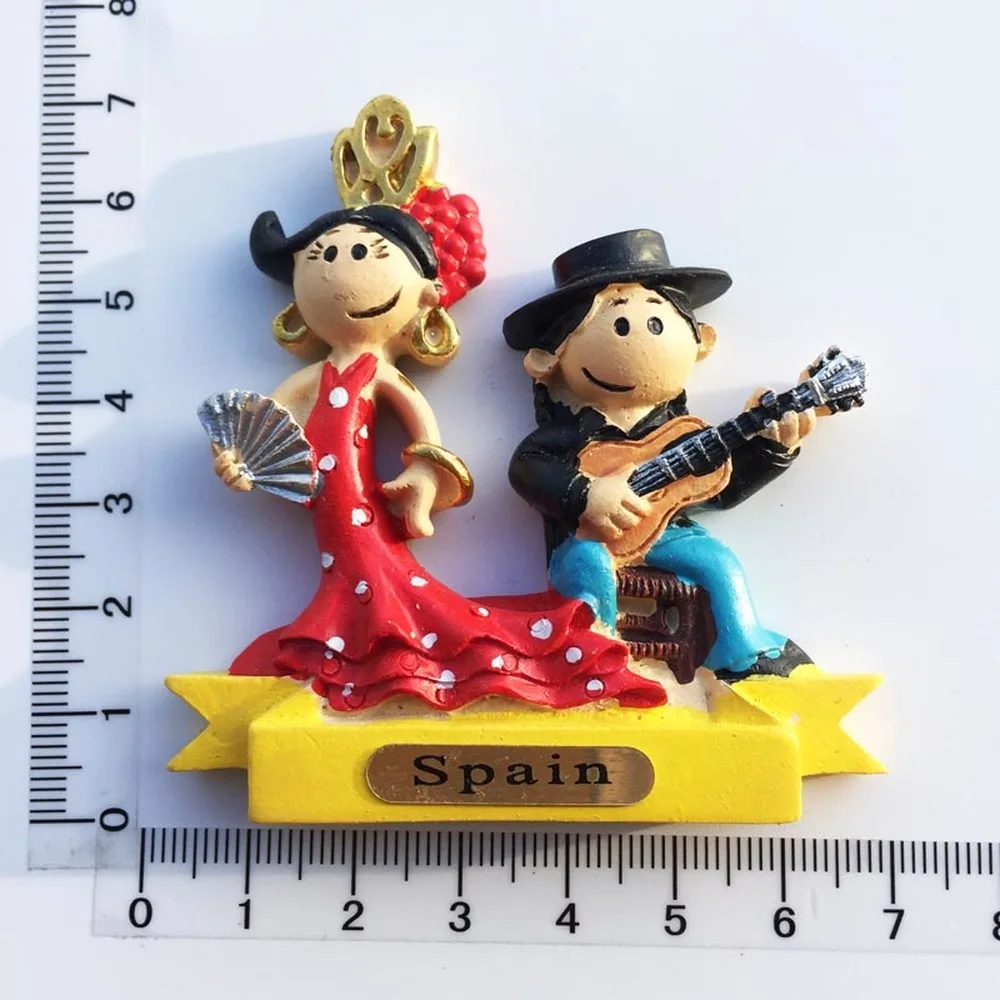 BABELEMI 1 шт. ручная роспись испанская Севилья танцоры фламенко магниты на