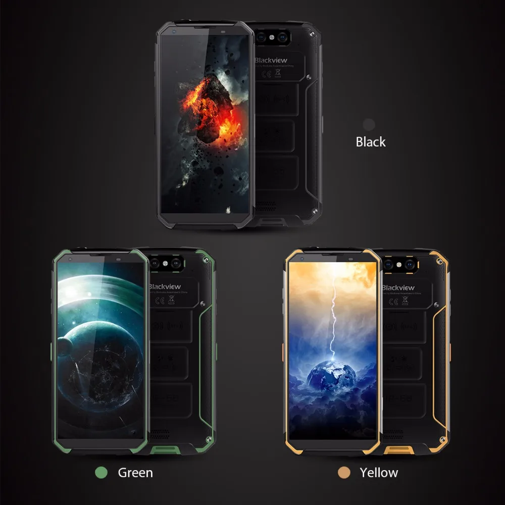 BLACKVIEW BV9500 смартфон с 5 7 дюймовым дисплеем процессором MT6763T ОЗУ 4 Гб ПЗУ 64 ГБ 10000 мАч