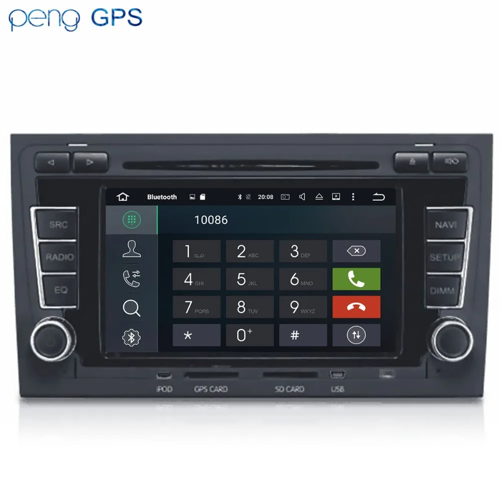 Автомобильная стерео 2din DVD GSP Navi Android 8 1 gps (2002-2008) для Audi S4/RS4/8E/8F/B9/B7 с Bluetooth Радио RDS CAN