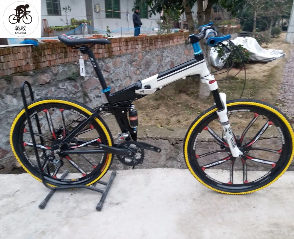 Kalosse 10 spokes wheels bicicleta Bike atv Folding full suspension mountain bike 26er 21/24/27/30 speed | Спорт и развлечения
