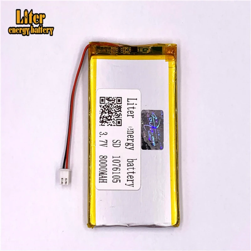 XHR 2P 2 54 3 7 V 8000mAh 5376105x2 1076105 1075105 полимерные батареи большой емкости мобильный power DIY