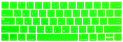 Тайский язык клавиатуры кожи для Iphone, для Ipad, для Ipad Mini Pro 1" A1706 15" A1707 с сенсорным ID, США, ультра тонкий силикон чехол для клавиатуры Стикеры - Цвет: Green