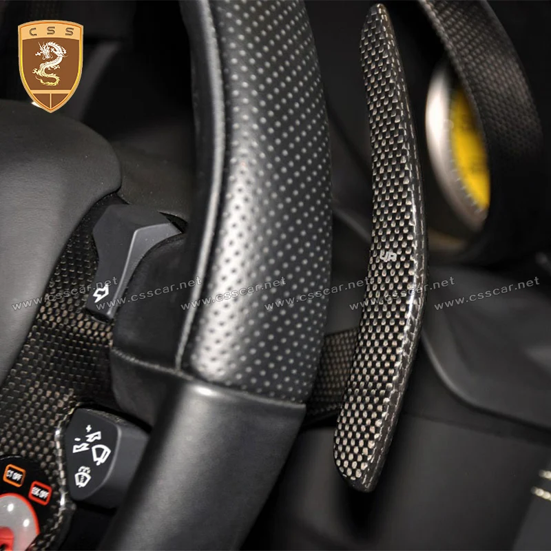 Настоящее углеродное волокно сдвиг весло подходит для FERRARI 488 GTB паук авто
