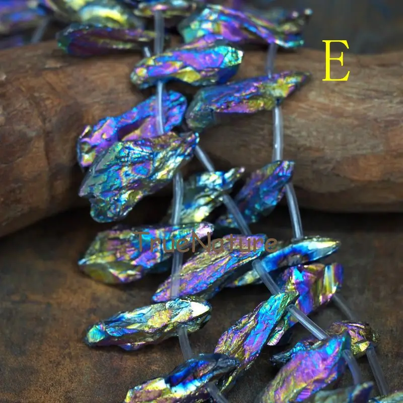 Бусины из белого кристалла Nugget титановые необработанные кварцевые кусочки