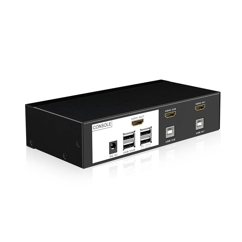Mt-viki 2 порта HDMI KVM переключатель с аудио Авто горячий ключ Переключение USB