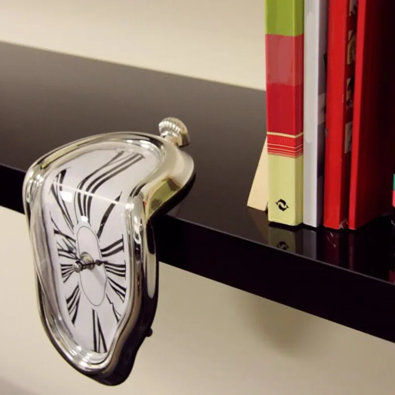 Настенные часы с искажением 90 градусов креативные римские цифровые плавильные