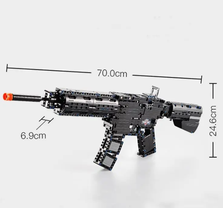 621 шт. Строительные блоки M4A1 карабин для оружия игрушки|Игрушечные кубики| |