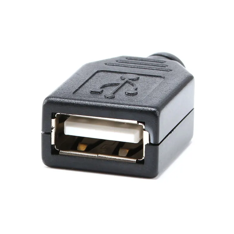 10 шт. 4 контактный разъем типа A Мама и папа с черной пластиковой крышкой USB (5 + 5