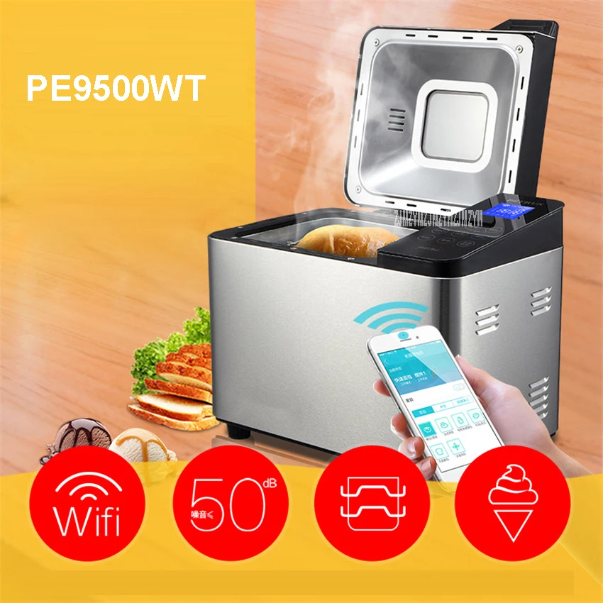 PE9500WT 220 V/50Hz хлебопечка домашняя автоматическая и многофункциональная интеллектуальная машина для приготовления фруктового йогурта Цезарь 1000gwifi хлебопечки