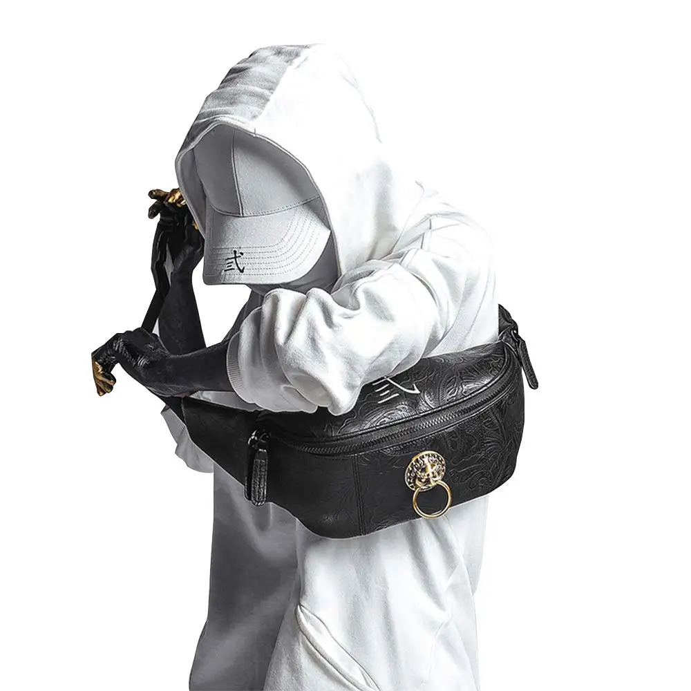 Кожаная поясная сумка для мужчин и женщин забавные повседневные винтажные