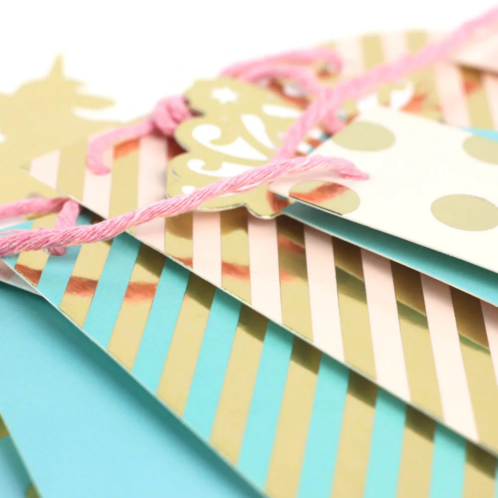 Princess Happy Birthday Banner Striped Polka Dots Baby Girl Party 1st Shower Supplies | Дом и сад