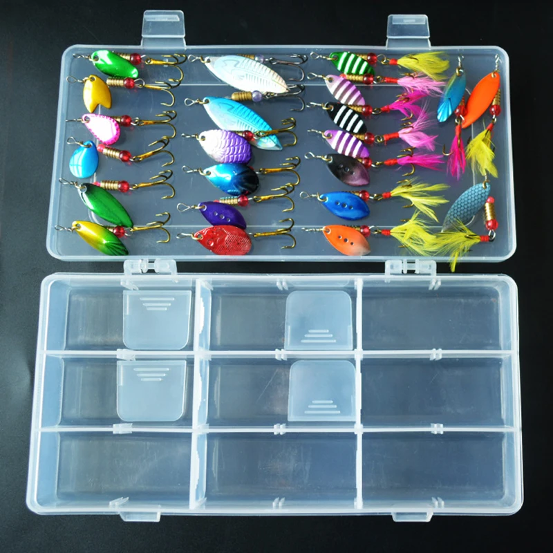 22 шт./лот в штучной упаковке вращающаяся блесна приманка наживки искусственные