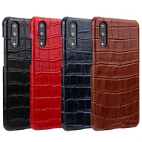 2018 luxury genuine leather crocodile grainback case for huawei p20 cover alligator phone bag cases for huawei p20 pro back case