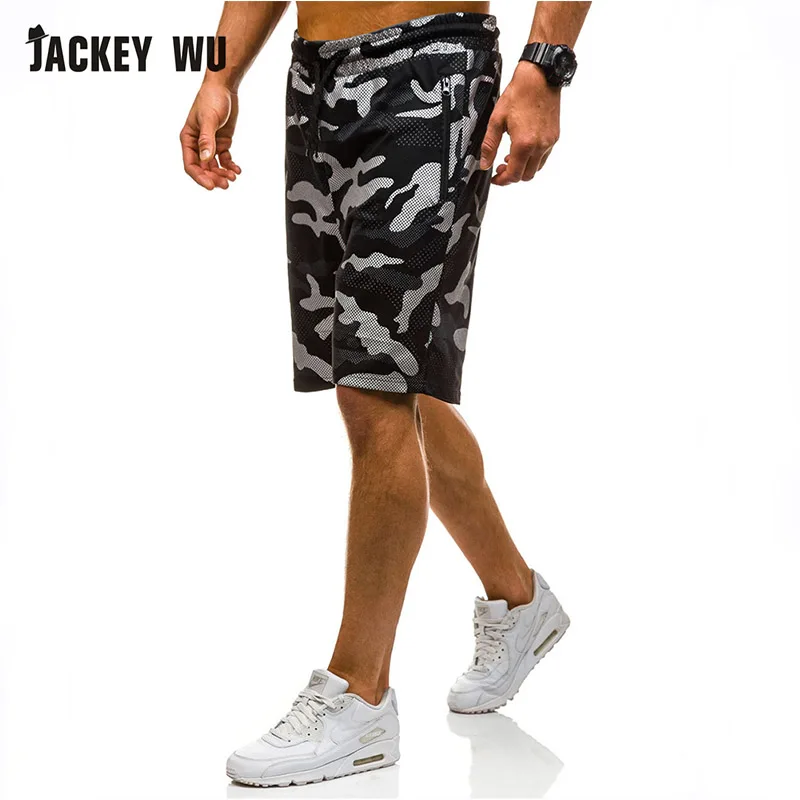 Бренд JACKEYWU бордшорты 2019 модные пляжные шорты с камуфляжным принтом летние