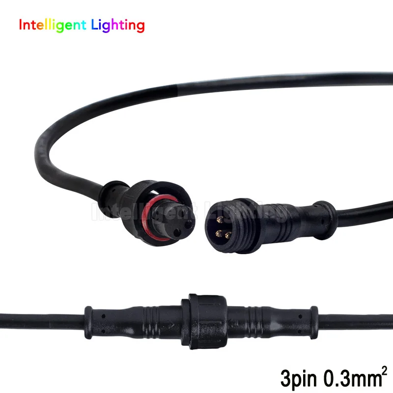 2pin 3pin 4Pin 5pin DC Светодиодные ленты светильник Удлинительный кабель Разъем для мужчин и женщин Водонепроницаемый IP67 40 см/60 см/100 см/200 см/300 см