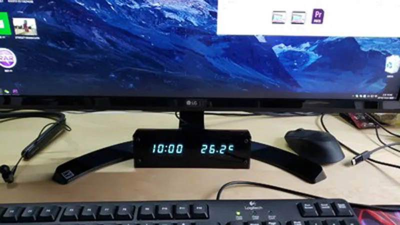Высокоточный DC 12 В автомобилей VFD часы экран электронный время + Температура Дата