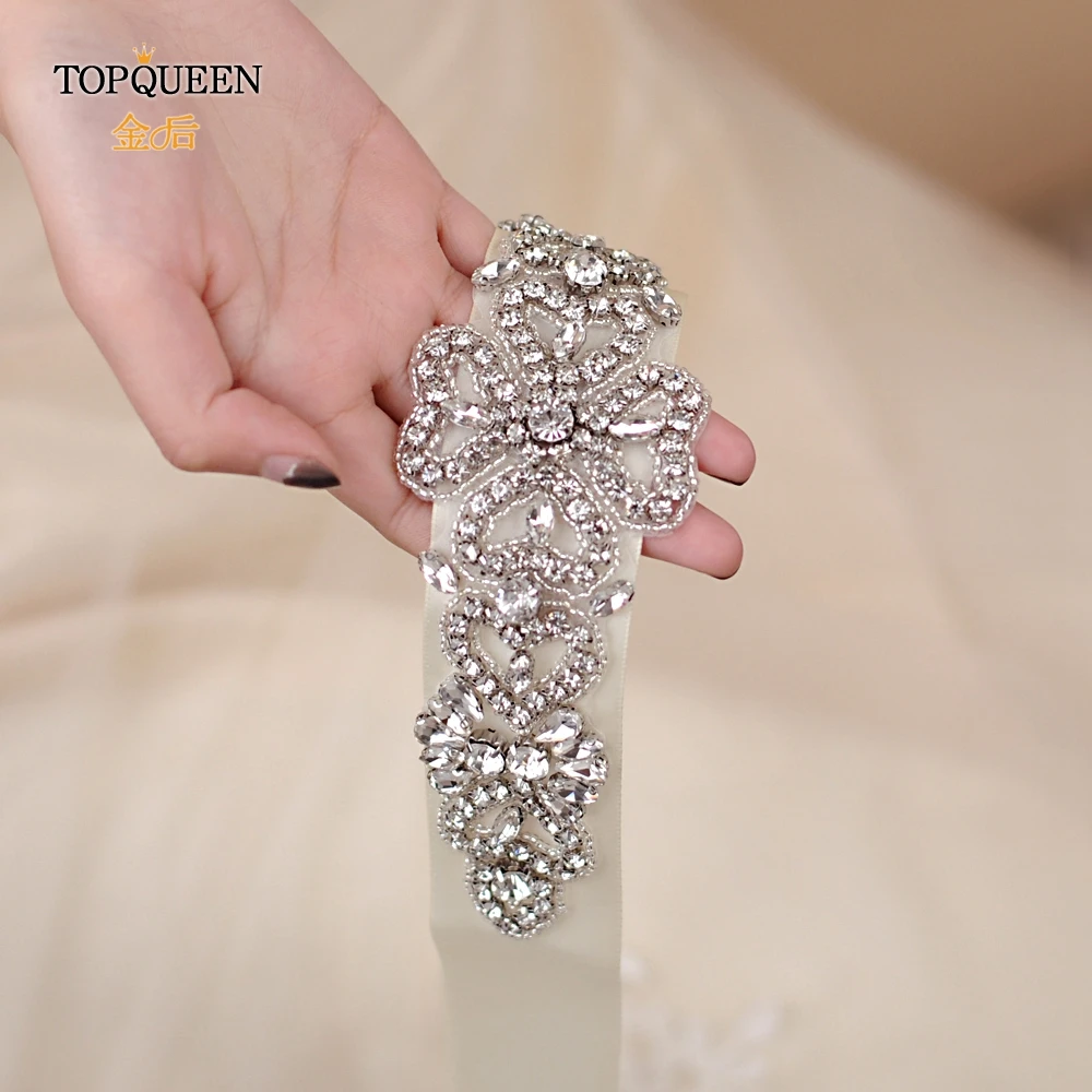 TOPQUEEN S168 женские ремни для свадебных платьев Хрустальный пояс невесты ремни свадебного платья пояс с жемчугом Свадебные украшения