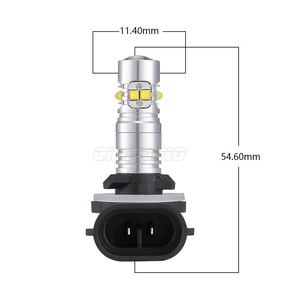 2 x H1 H3 H27 881 880 светодиодный 50 Вт CREE чип XBD автомобиля светильник для вождения линзы