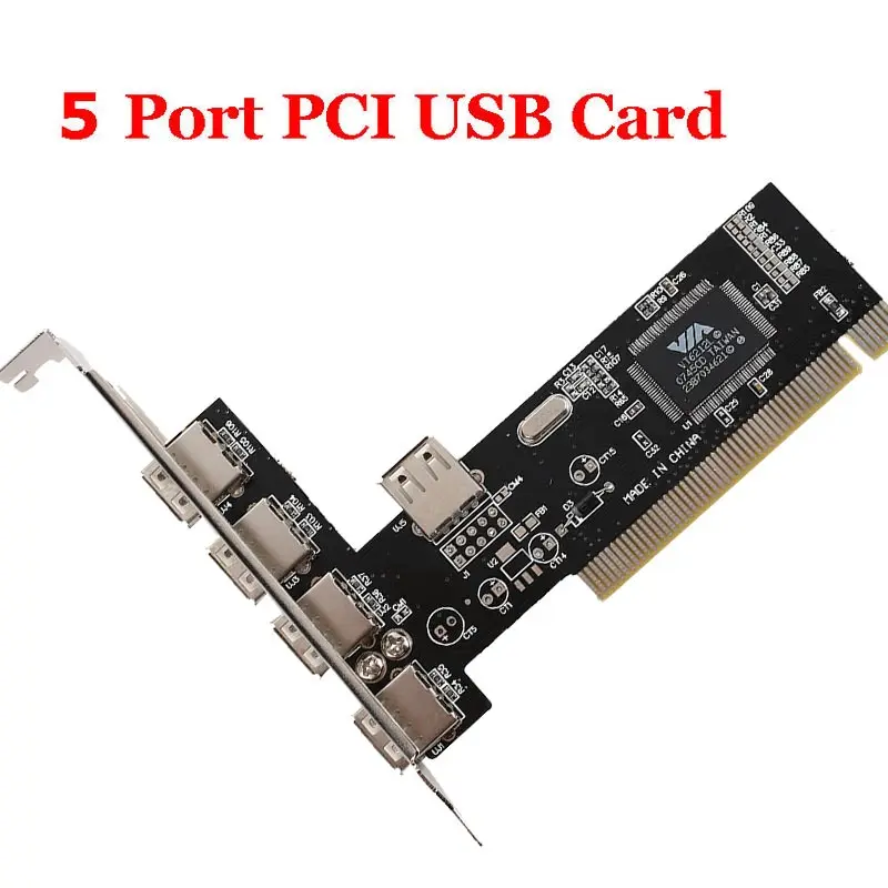 Фирменная Новинка 5 портов USB 2 0 Riser Card высокоскоростная карта адаптера PCI