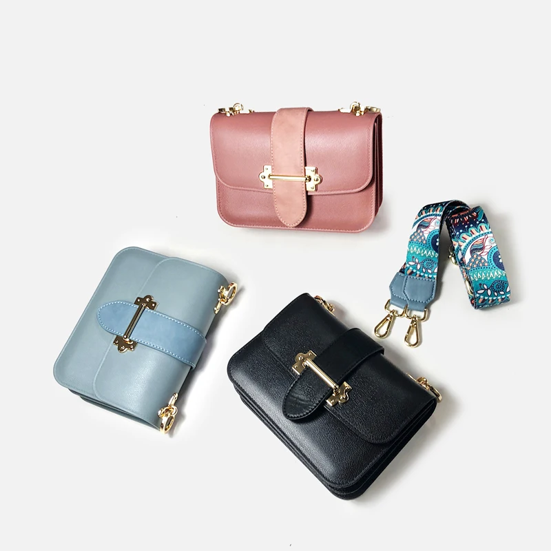 BENVICHED spring women bag 2019 new chain slanting single shoulder fashion simple Wide straps small square c223 | Багаж и сумки