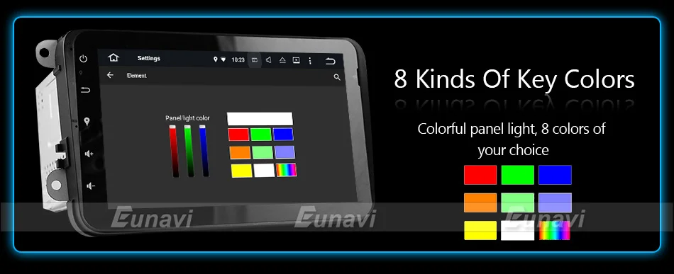 Eunavi 2 din 8 ''Android 9,0 Восьмиядерный автомобильный dvd-плеер gps Navi для VW Golf MK6 5 Polo Jetta Tiguan Passat B6 5 CC Skoda Touran