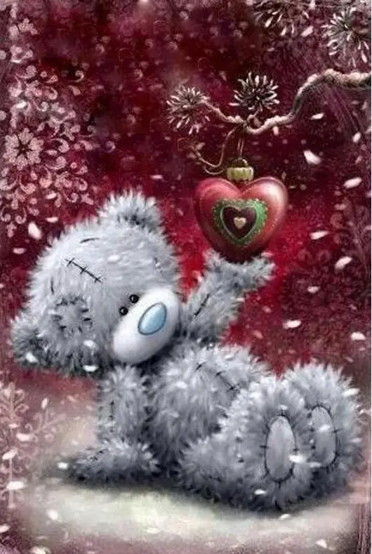 

5D Diamond Embroidery Teddy Bear Picture of Rhinestones Full Square Kits Diamond Painting Cartoon Series Kids' Room Decor