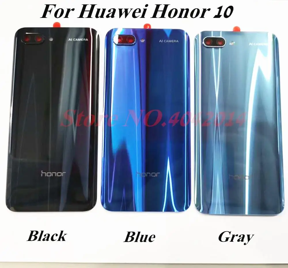 Оригинальная Крышка батарейного отсека для Huawei Honor 10 задняя крышка корпуса с