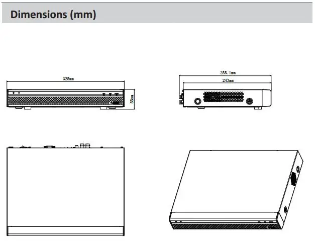 

Original English Version DAHUA CCTV 4Ch Security Penta-brid H.265+ H.264 4K Mini 1U DVR DH-XVR5104H-4KL-X