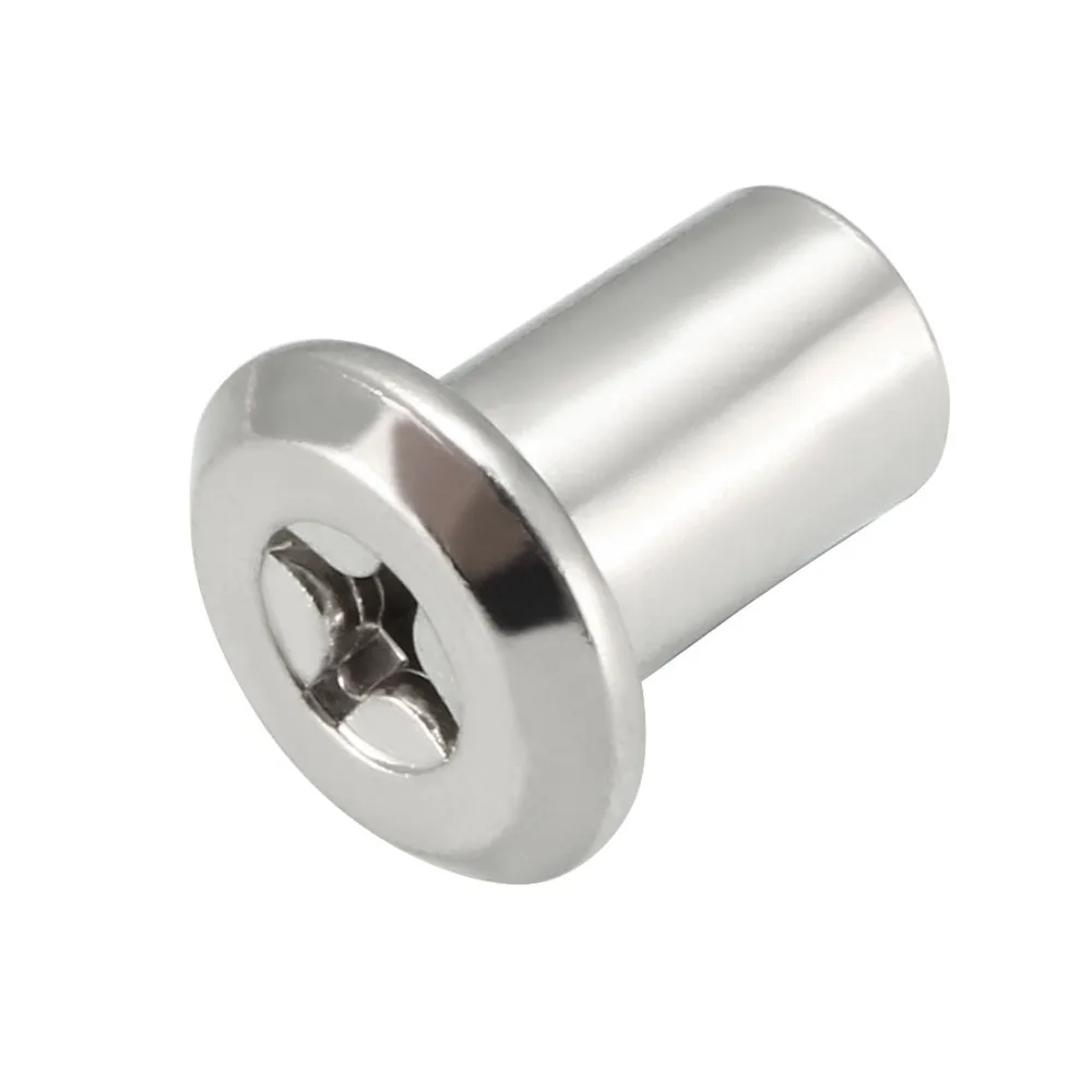 Uxcell Горячая 30 шт./лот M6x12mm мебельная фурнитура заклепки с головкой Филлипса с шестигранной головкой вставить гайки Post Никель покрытием гладить