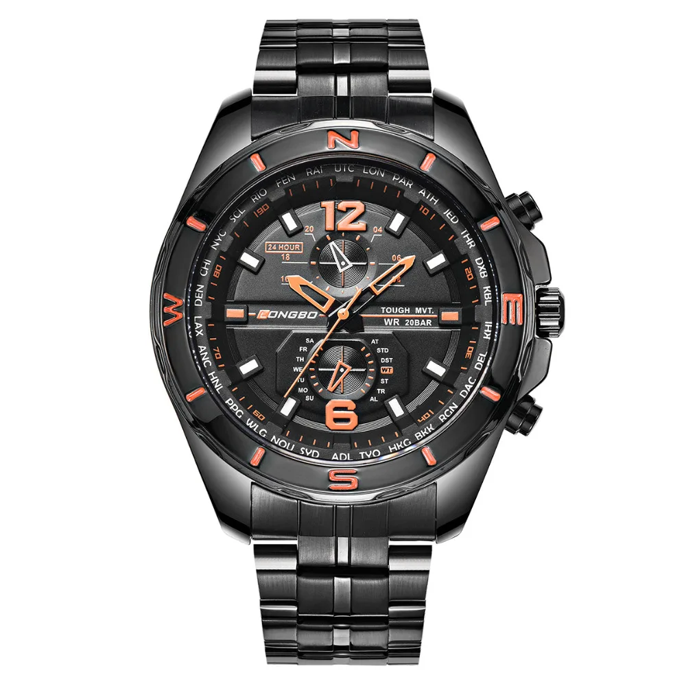 Роскошные нержавеющая сталь Женева Для мужчин унисекс 3 цвета выберите Analog