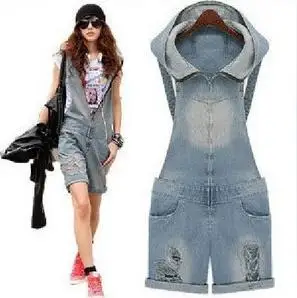Рваные джинсовые комбинезоны женские короткие брюки Повседневный детский
