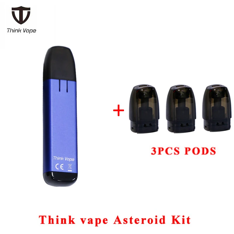 blue with 3pods Новейшая модель; Think vape астероид комплект встроенный 420mah мини-панель солнечных батарей Pod Системы Vape ручка комплект с 1,5 мл картридж электронной сигареты pod Комплект для электронной сигареты - Цвет: blue with 3pods