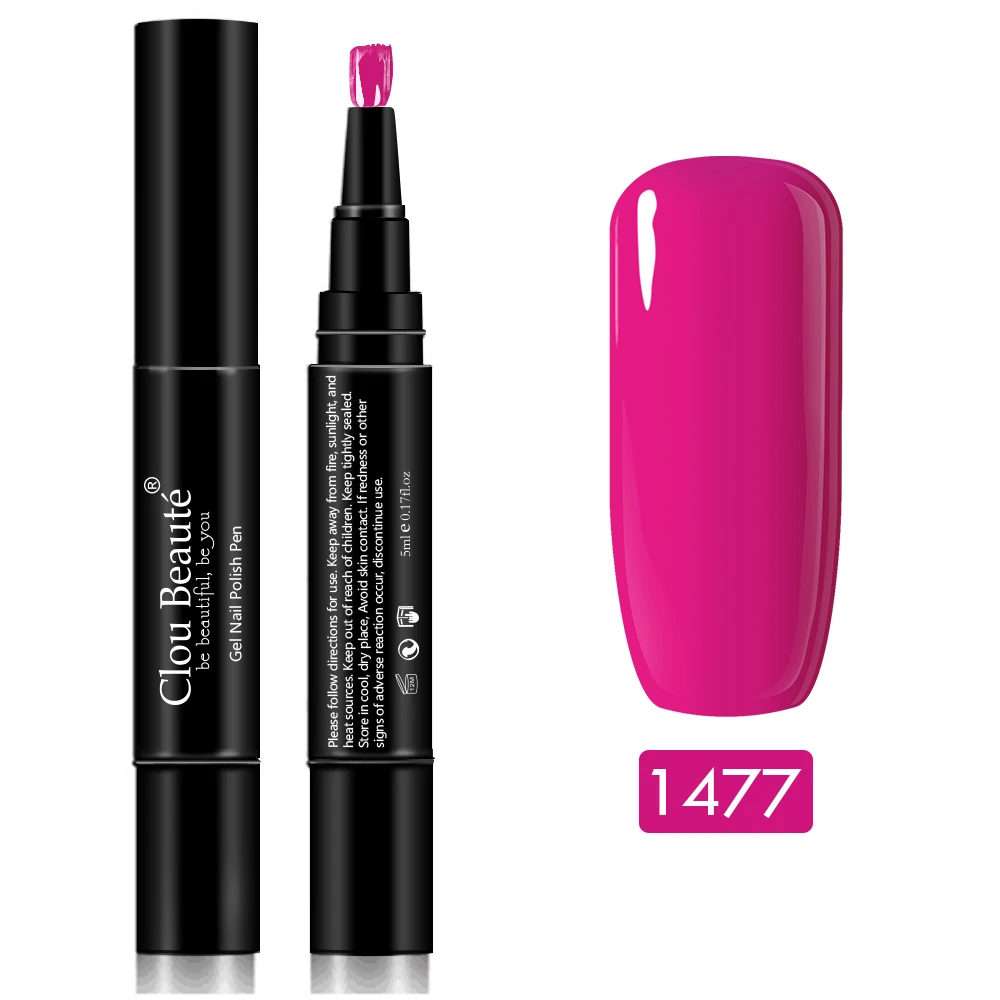 1477 Clou Beaute 60 чистых цветов гель лак для ногтей ручка paznokcie Маникюр УФ-гель для ногтей Гибридный гель лак для ногтей набор гель-краски - Цвет: 1477